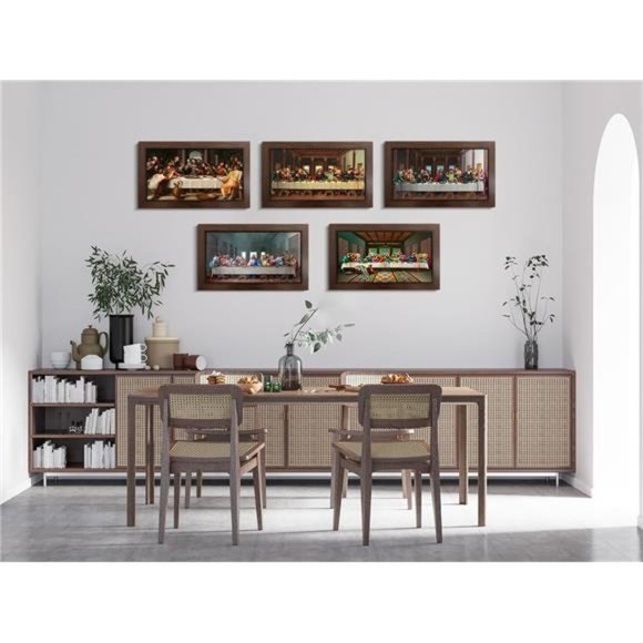 The Last Supper Christian Wall Decor Christian Art Jesus Decor,10.6''H x 17.7''W - Picture 2 of 5